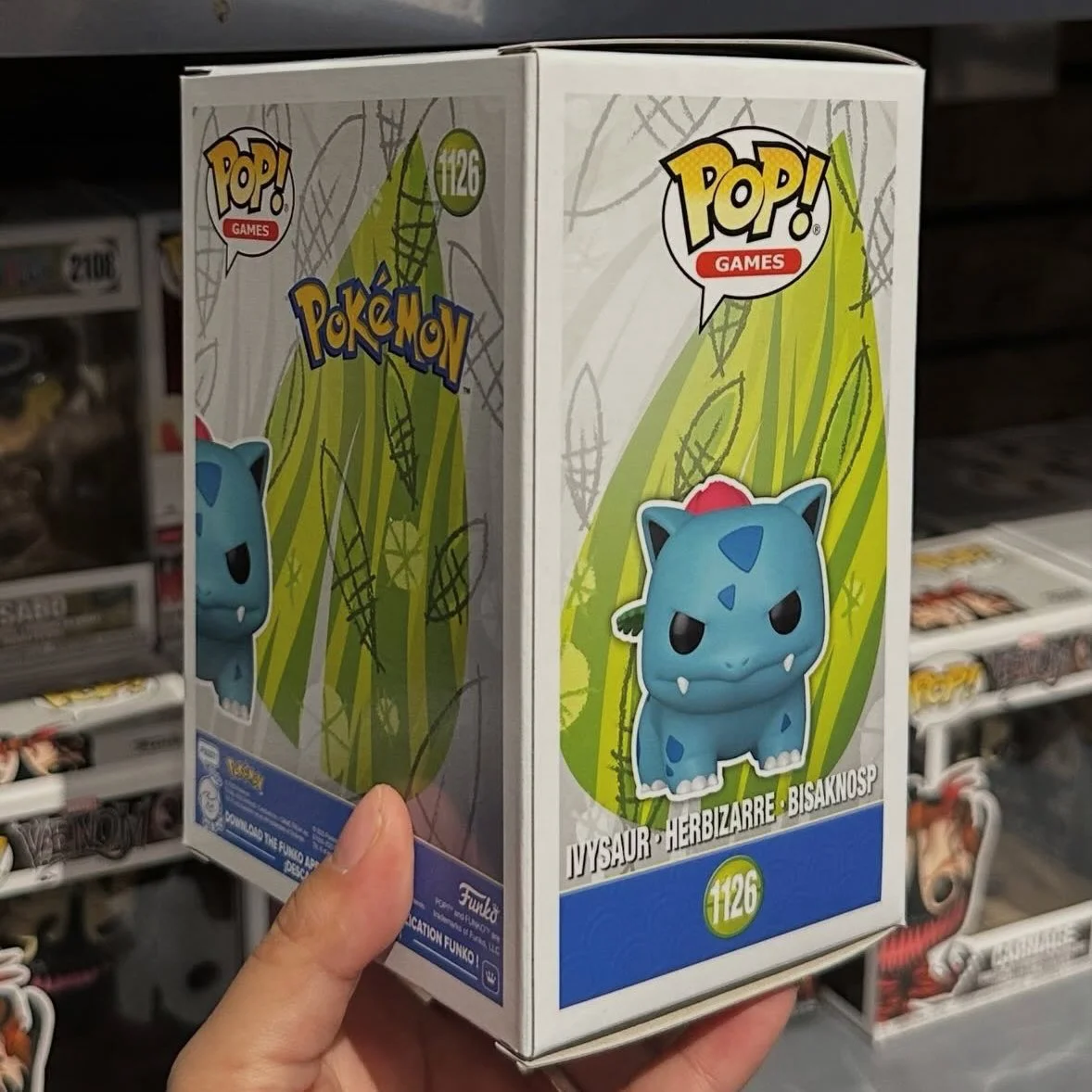 

Фигурка Покемон Ивизавр # 1126 Фанко Поп! Официально лицензированные коллекционные виниловые фигурки ограниченной серии, декоративные игрушки для фанатов, подарок