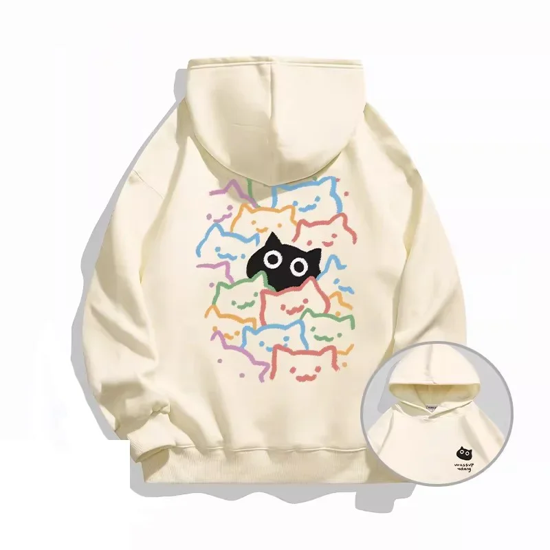 2026 Autumn/Winter New Fashion Brand Cat Hoodie Men's and Women's Sportswear Multi Functional Coat