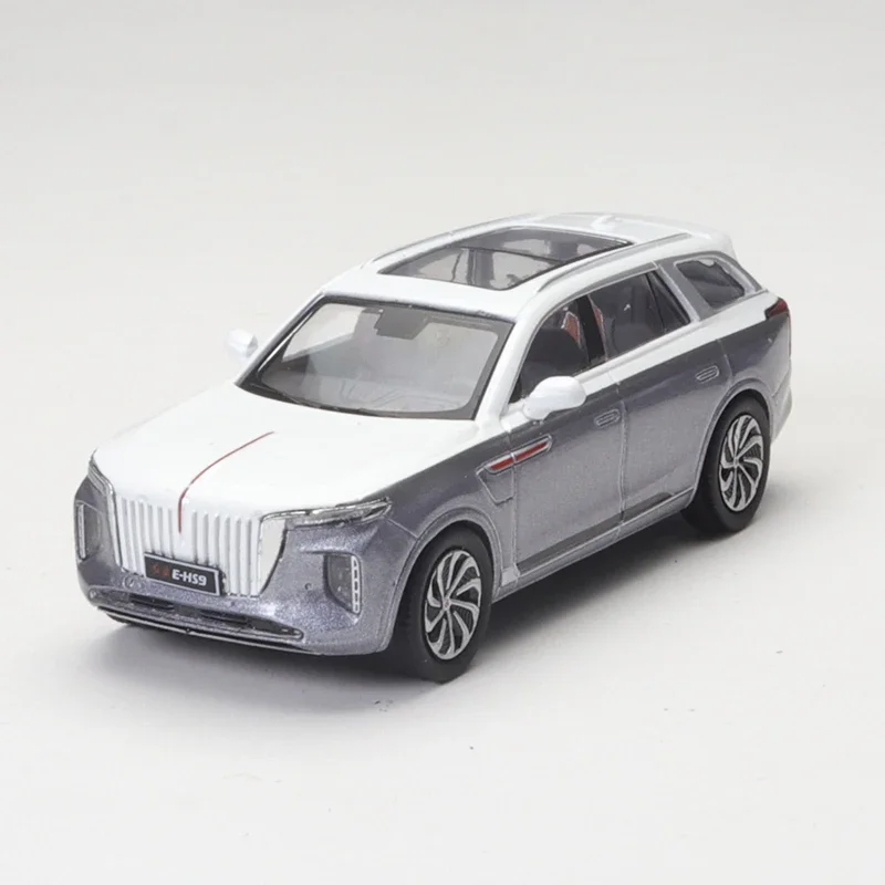 XCarToys 1/64 Hongqi E-HS9 White Gray Color Matching Alloy Diecast Model Car Toy Collection Gift