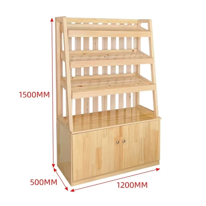 custom.Factory Direct Supply LED Supermarket Display Stand with Heavy Duty Recyclable Wooden Shelves