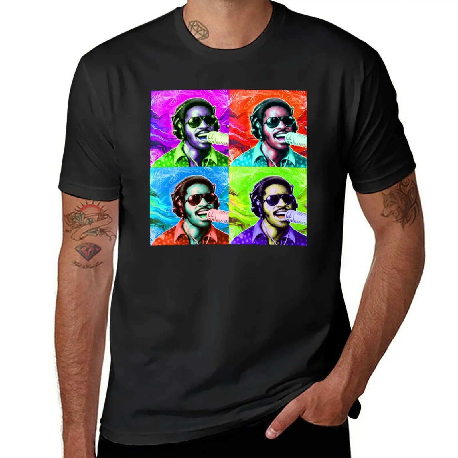 STEVIE WONDER! T-Shirt for a boy animal prinfor boys cute clothes boys whites Men's t shirts