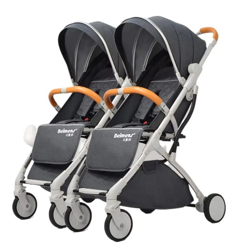 Twins baby stroller, can sit or lie down Portable folding baby stroller Detachable Double stroller baby carriage