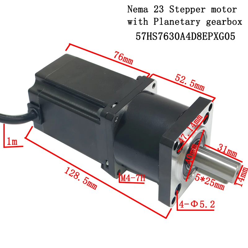High Torque Nema23 Stepper Motor Kit 1.8Nm With XG05 Series Gearbox Reducer Speed For CNC Machine