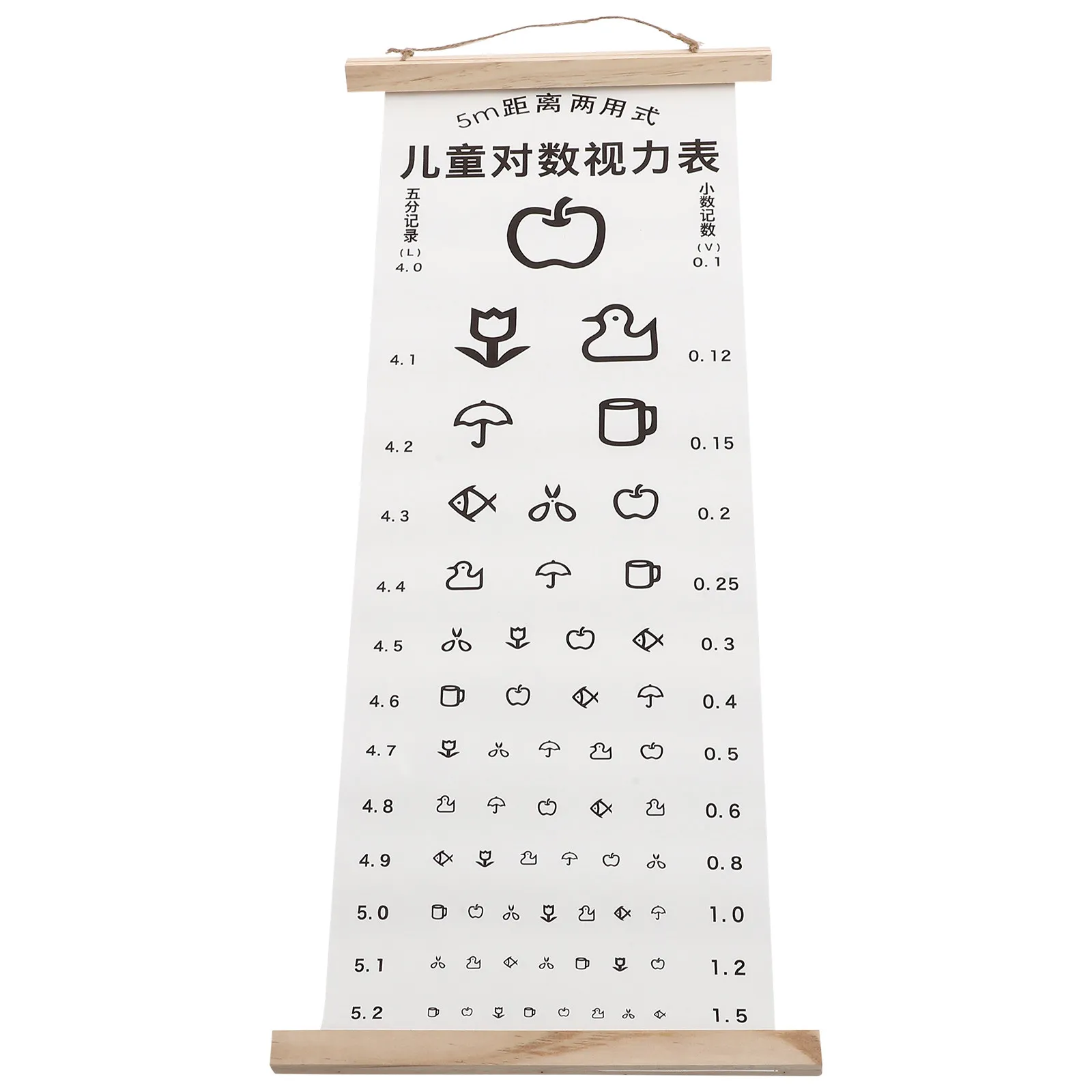 Wall Eye Chart Visual Testing Chart for Schools Home Use Premium Non- Eye Exam Tool Clear Legible Design