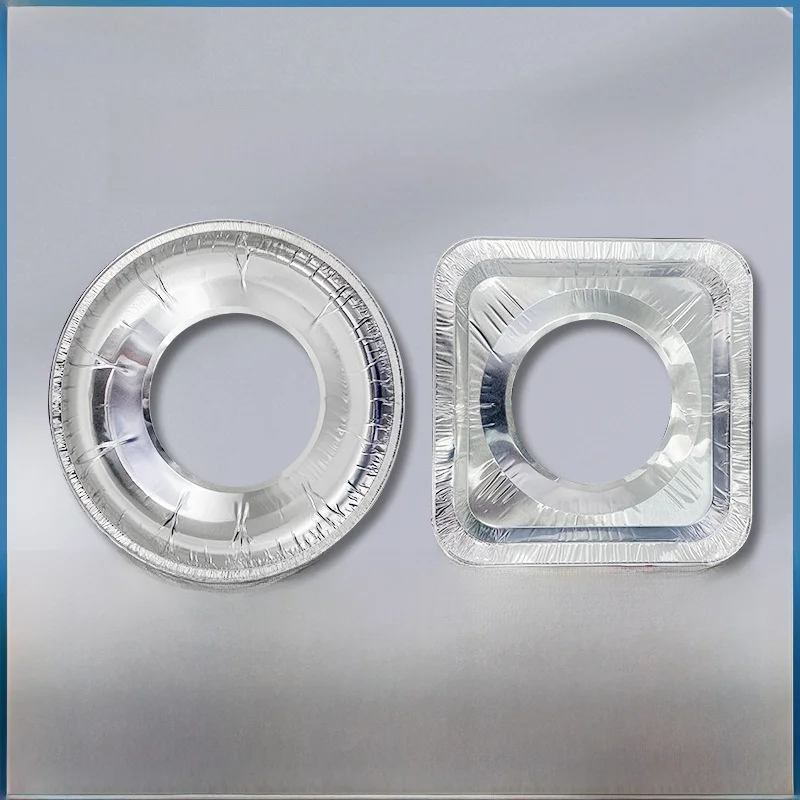 Thickened Aluminum Foil Oil-proof Pad Disposable Tin Paper Stove Protection Pad Square round Gas Stove Protector Mat