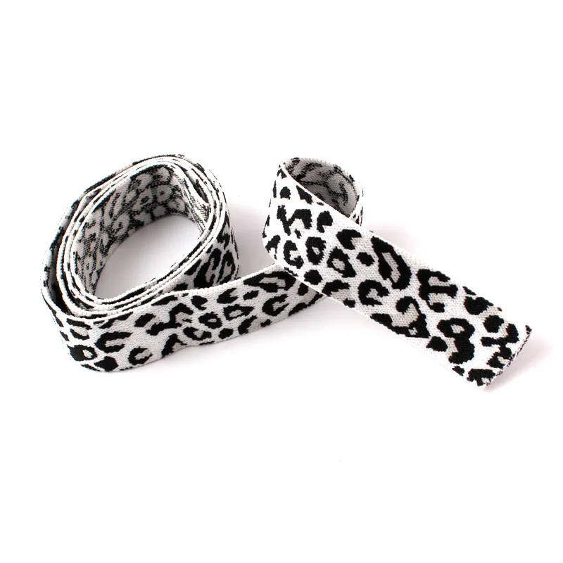 one lot 3 yards Leopard print wide soft rubber band elastic band elastic cord flat band waist pants elastic band clothing access