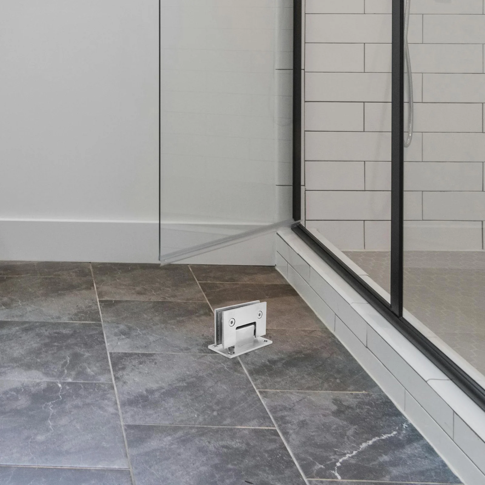 1 مجموعة الحمام 90 درجة الزجاج المشبك الفولاذ المقاوم للصدأ فرملس دش الباب المفصلي مقاومة للتآكل الأجهزة الحديثة ديكور #4