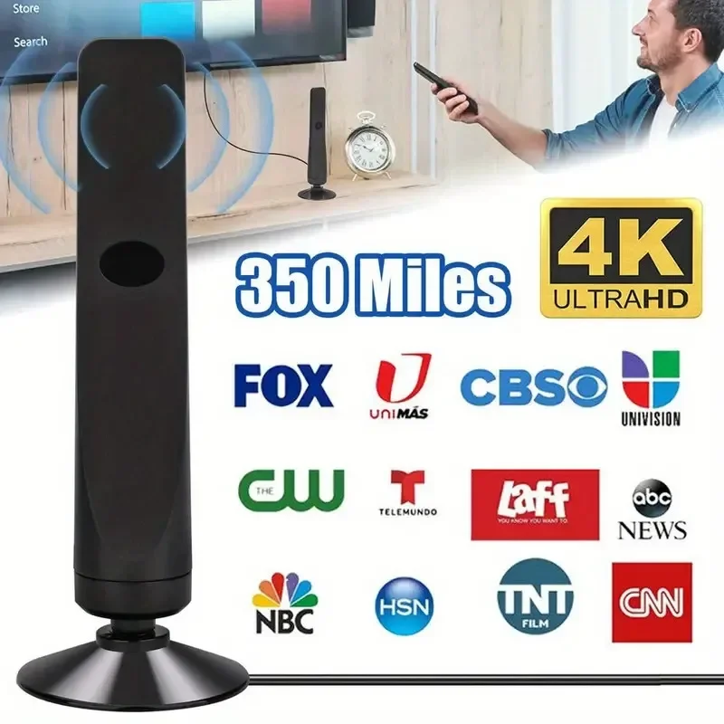 4K1080P HD Hexagonal TV Antenna - Powerful Signal Amplifier, Ultra Clear, For Smart/Old TV - Long Range, Wide Compatibility