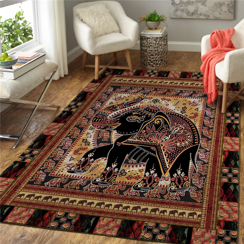 

Elephant Area Rug 3D All Over Printed Non-slip Mat Dining Room Living Room Soft Bedroom Carpet 01