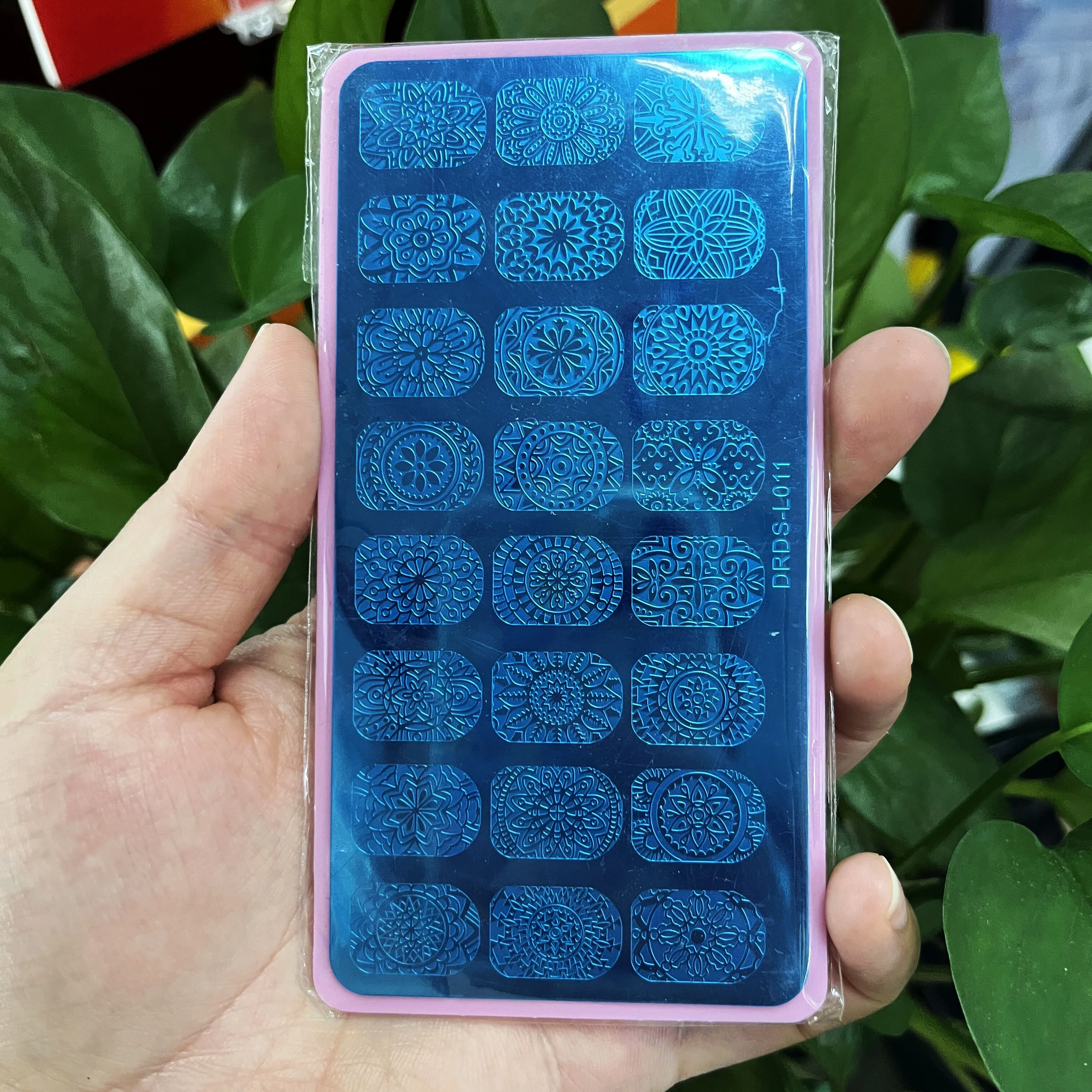 12X6cm Bohemia Stainless Steel Nail Art Stamp 3DFace/Flowers/Geometric Nail Template DIY Xmas Painting UV Polish Manicure Tool