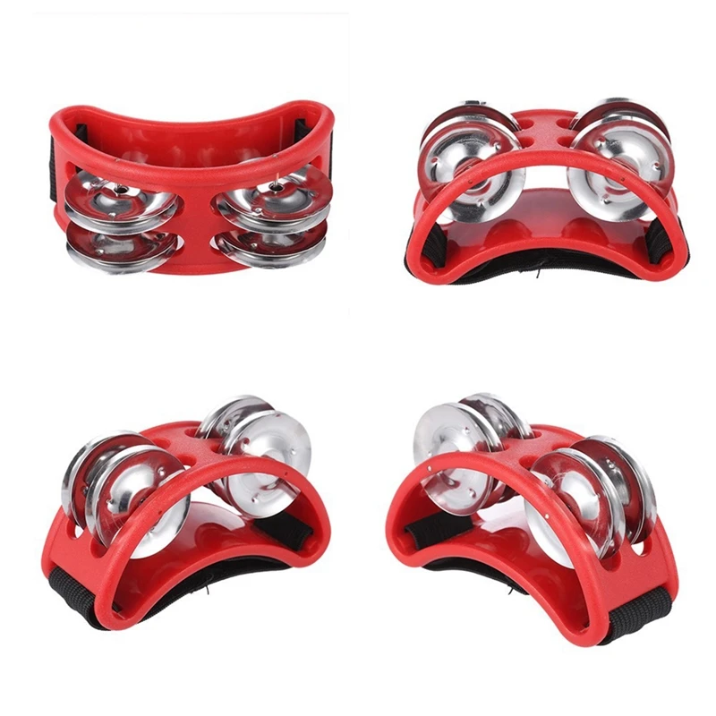 Foot Shaker Foot Shaker Percussion Foot Tambourine Shaker Percussion Drum Set Metal Jingle Musical Instrument Accessories