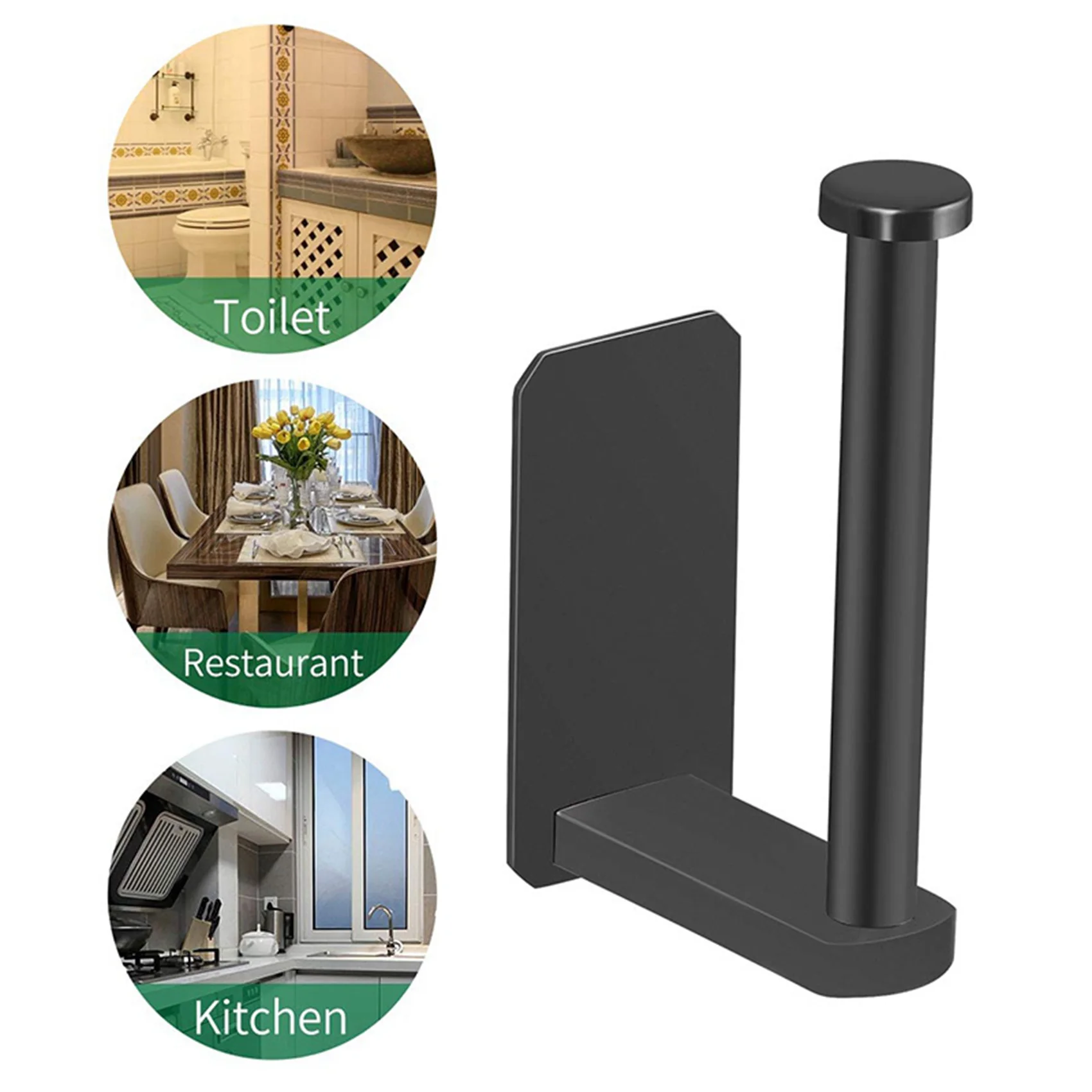 ABUL-2X Toilet Paper Holder Self Adhesive Kitchen Washroom Adhesive Toilet Roll Holder For Bathroom Stick On Wall Brushed