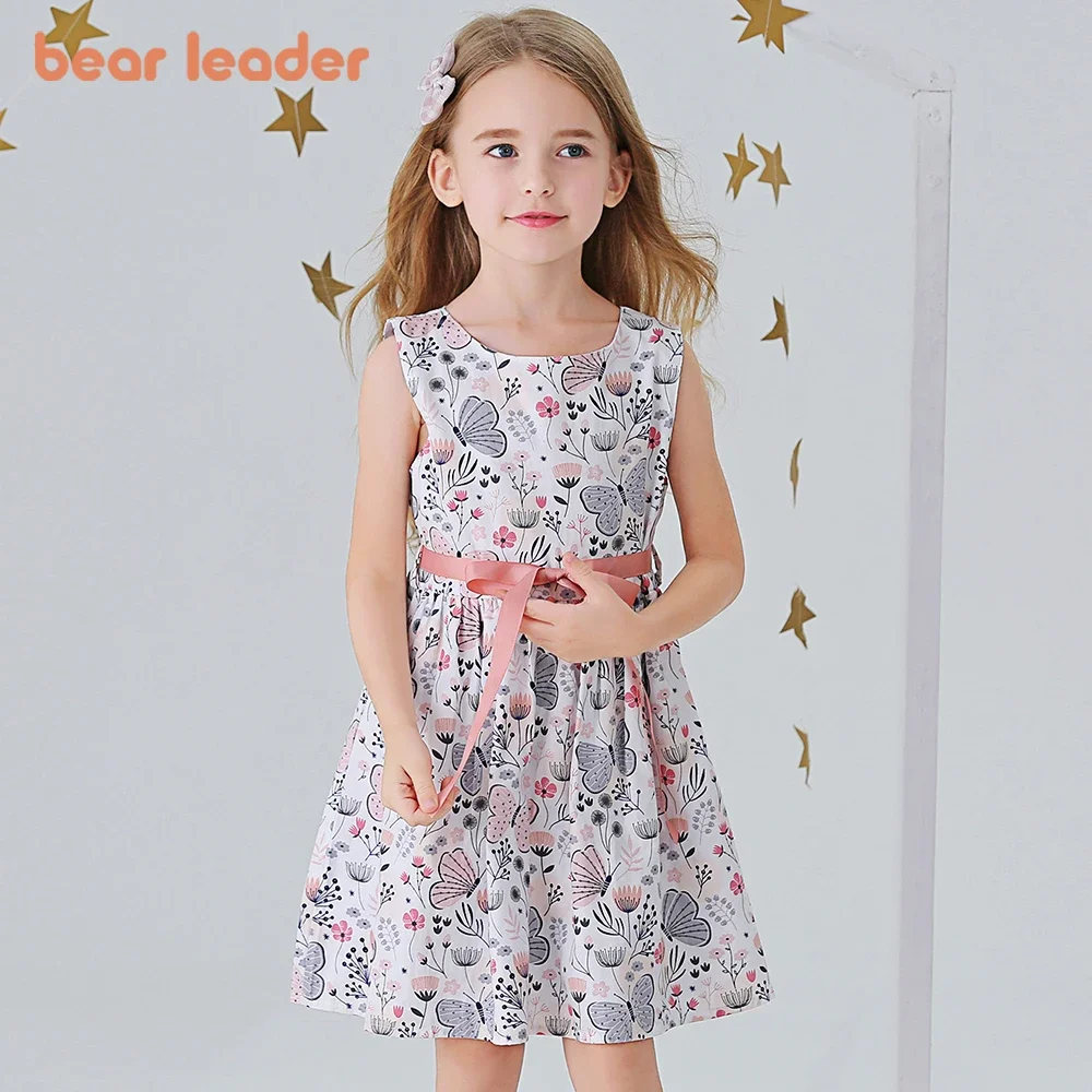 Bear Leader Girl Princess Dress New Summer Kid Girls Dress Floral Sweet Children Party Suits Butterfly Costume Children Clothing