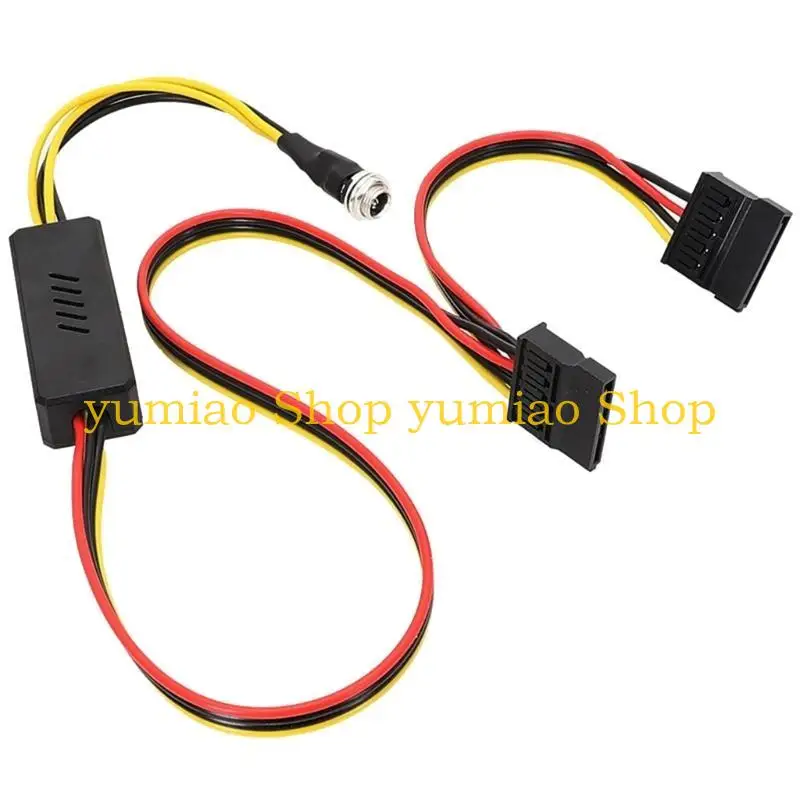 587B DC5.5x2.5 to Power Cable Power Connector Splitters for PC Power to LED Strips Fan DC5525 Devices