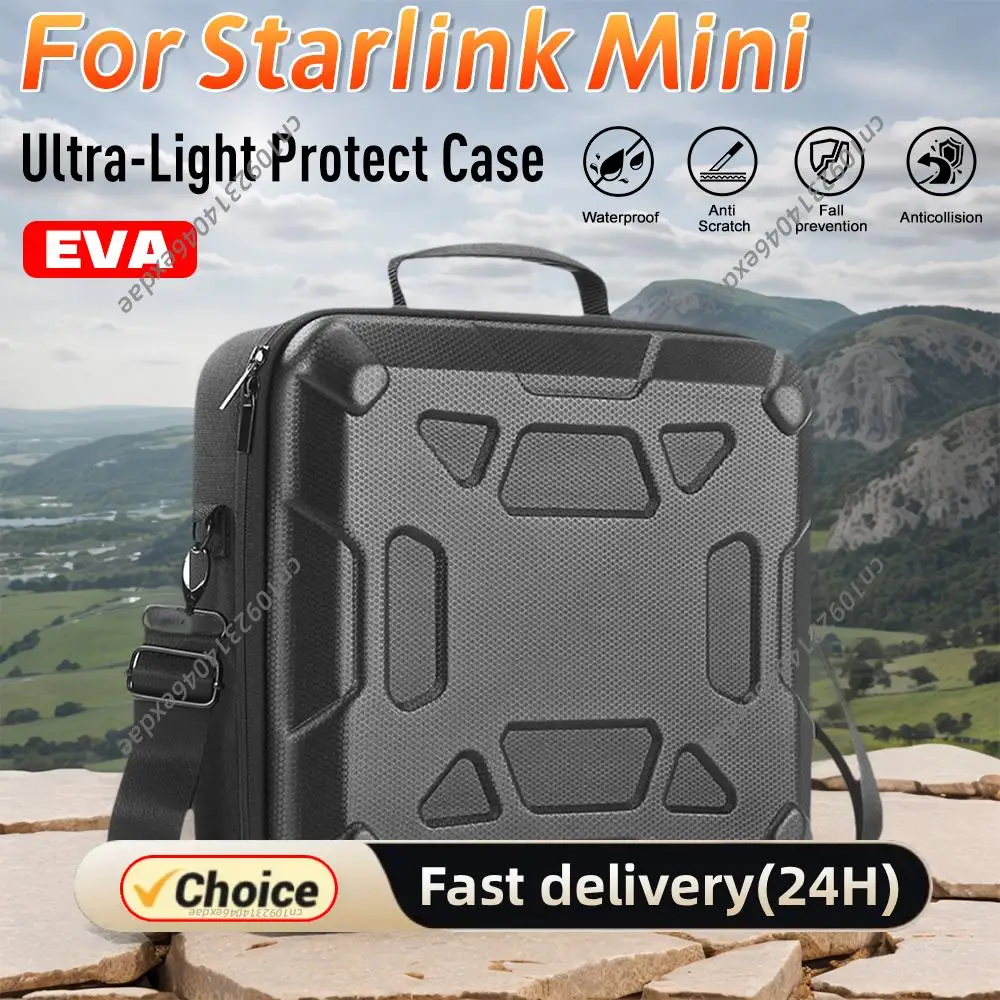 

For Starlink Mini Shockproof Shoulder Bag Waterproof Protective Storage Bag Portable Travel Carry Bag Power Cord Storage Handbag