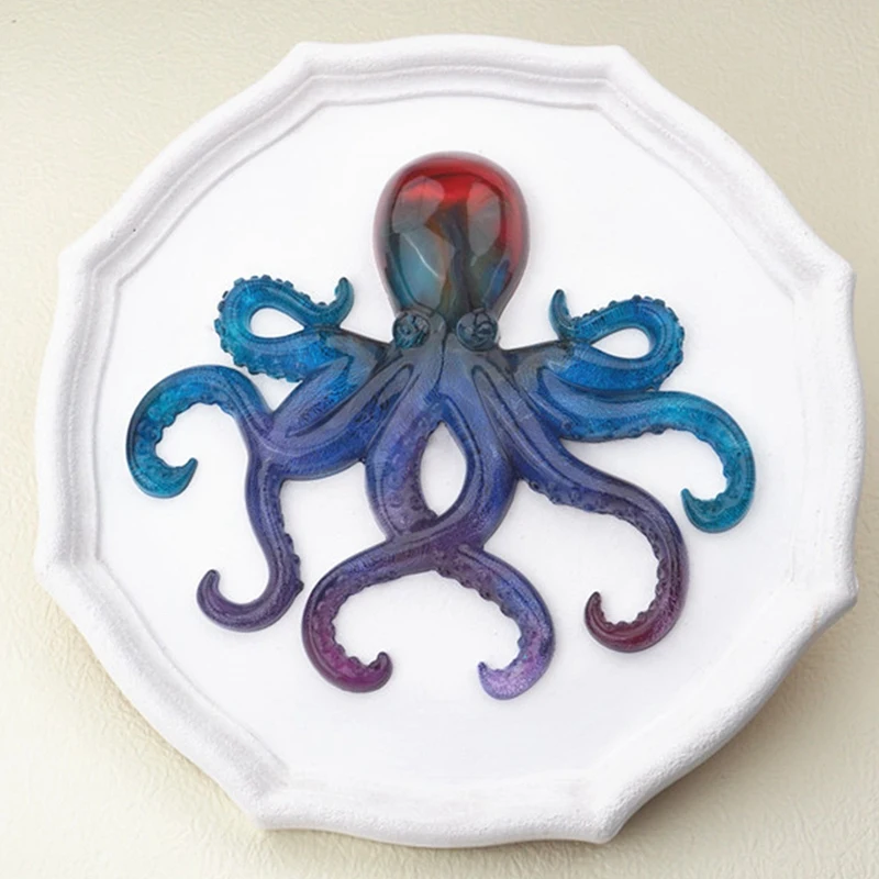 Diy Epoxy Resin Crystal Epoxy Octopus Ocean Octopus Mirror Silicone Mold Decoration