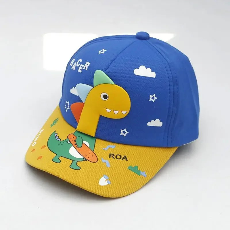 Cartoon Dinosaur Children Baseball Cap Cute Animal Kids Sun Hat Spring Corduroy Outdoor Boys Girls Peaked Caps Bonnet Gorras