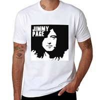 Jimmy Page (Led Zeppelin Guitarist) stencil T-Shirt Funny t-shirt oversizeds quick-drying Short sleeve tee Men's t-shirts