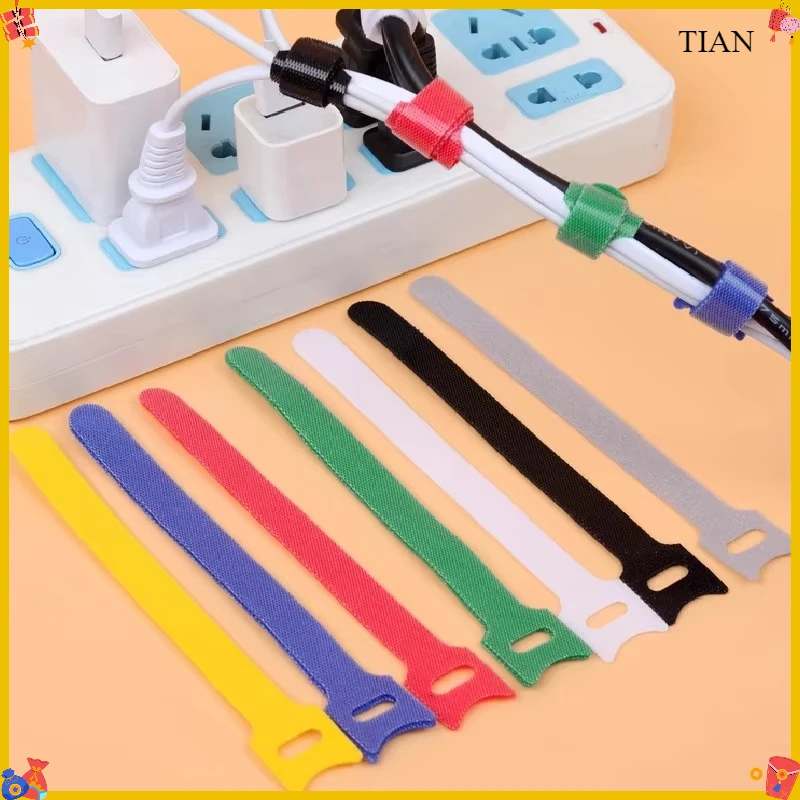 Reusable Fastening Cable Ties Hook and Loop Tape Cable Straps Wire Ties Cable Management Adjustable Cord organizer