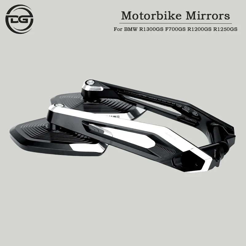 For BMW R1300GS F700GS R1200GS R1250GS ADV F800GS F900R/XR Motorcycle Adjustable Side Rear View Mirror Aluminum Rearview Mirror