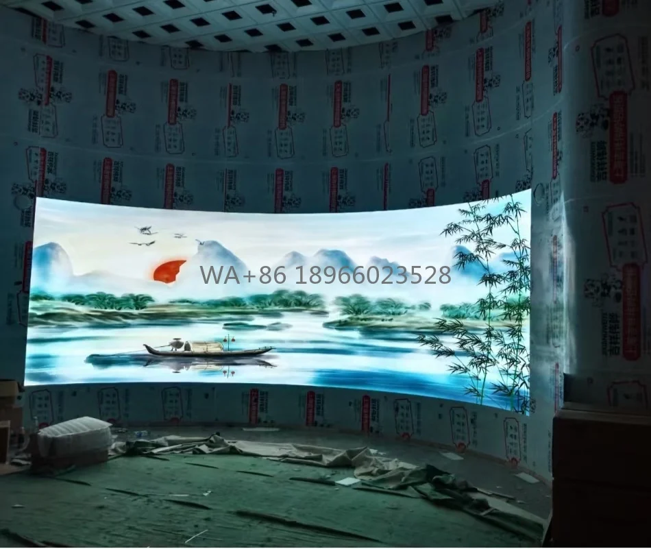Shenzhen MDS P1.56 P1.87 P2.5 P3 P4 Indoor Outdoor Full Color Smd Flexible Module 320*160mm 240*120mm 250*250mm Make Any Shape