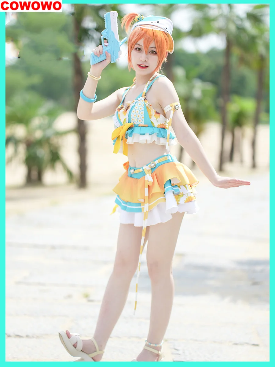 

COWOWO Lovelive Hoshizora Rin, Женский костюм для косплея, косплей-костюм, косплей-игра, униформа для искусственных игр, одежда для ролевых игр