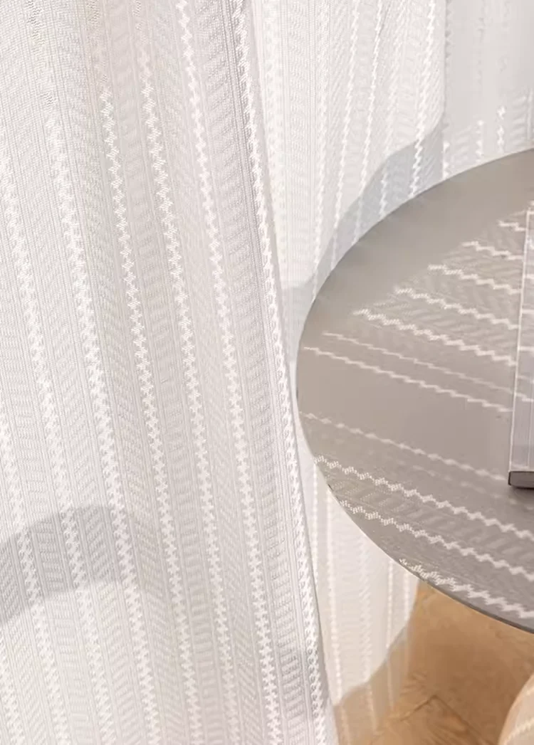 French romantic white textured lace sheer curtains for bedroom balconies hollowed out children's rooms tulle curtain custom size