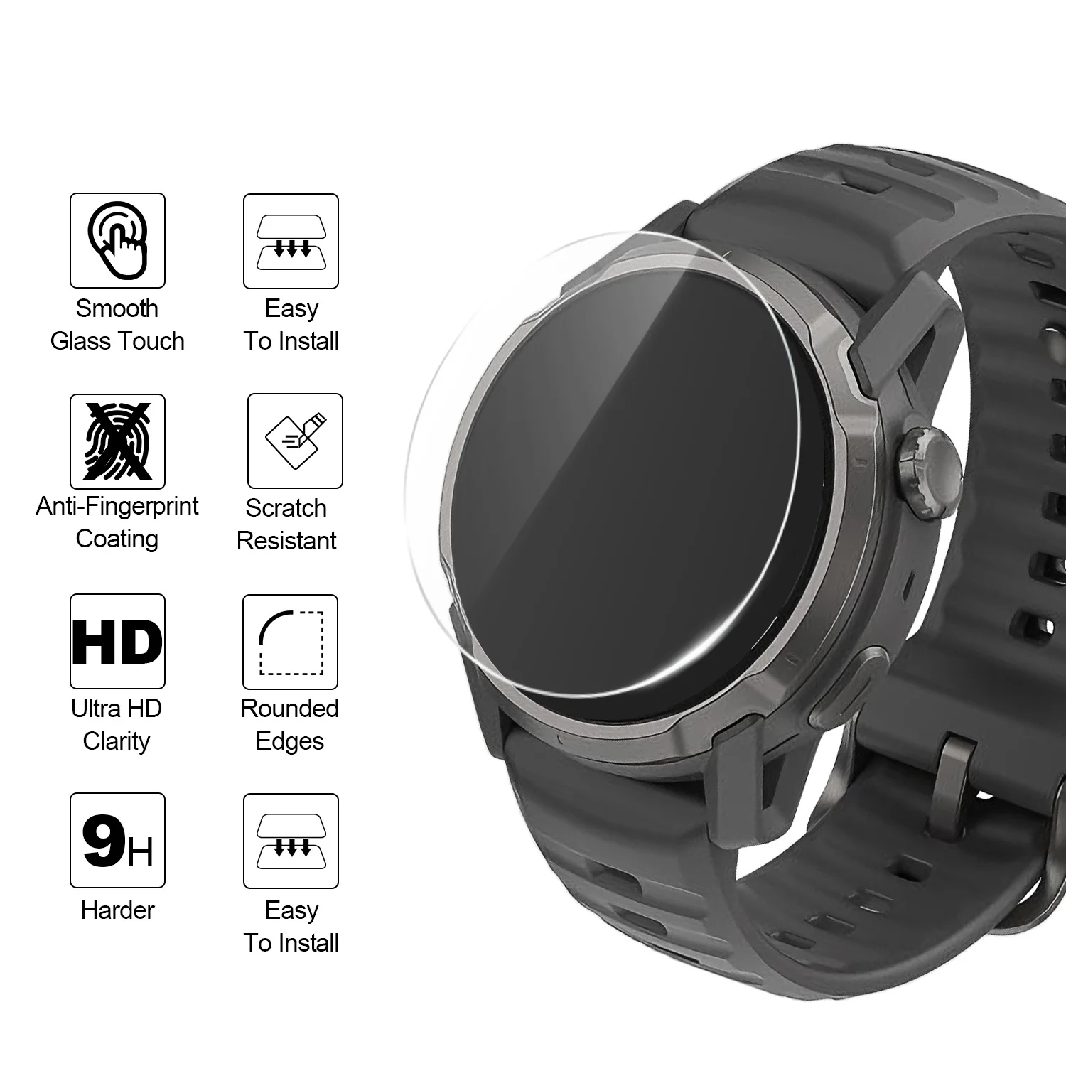 2Pcs Watch Protectors for Coros Apex 4 2 Pro 42mm 46mm Pace 4 3 2 PRO SmartWatch HD Clear 9H Tempered Glass Screen Protector