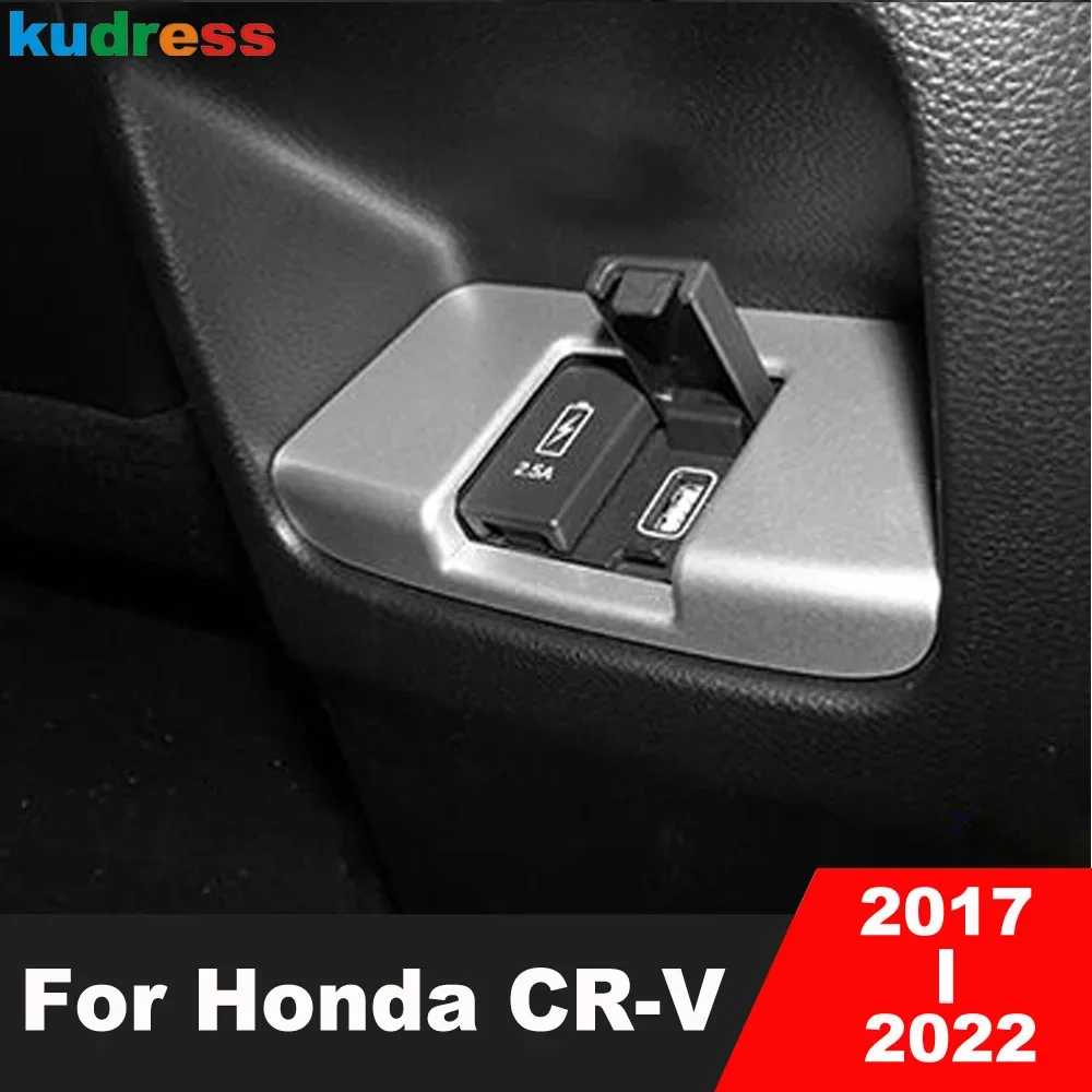 لهوندا CRV CR-V 2017 2018 2019 2020 2021 2022 سيارة ولاعة السجائر شاحن يو اس بي ميناء غطاء لوحة الكسوة الملحقات الداخلية #2