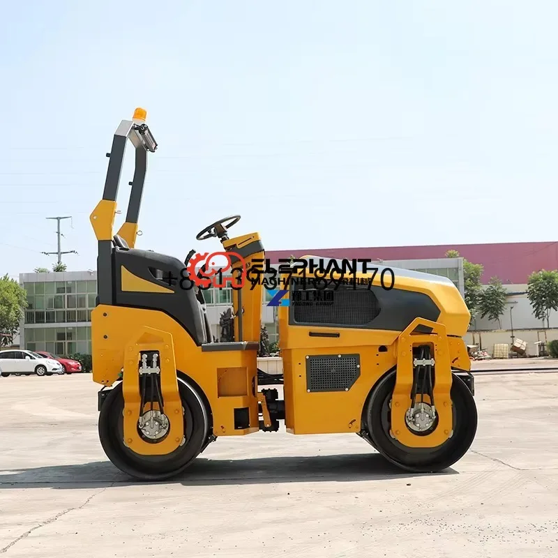 Hot Sale Diesel Petrol Hydraulic Asphalt Road Roller 1Ton To 5Ton Mini Compactor Free Shipping Pavement Equipment
