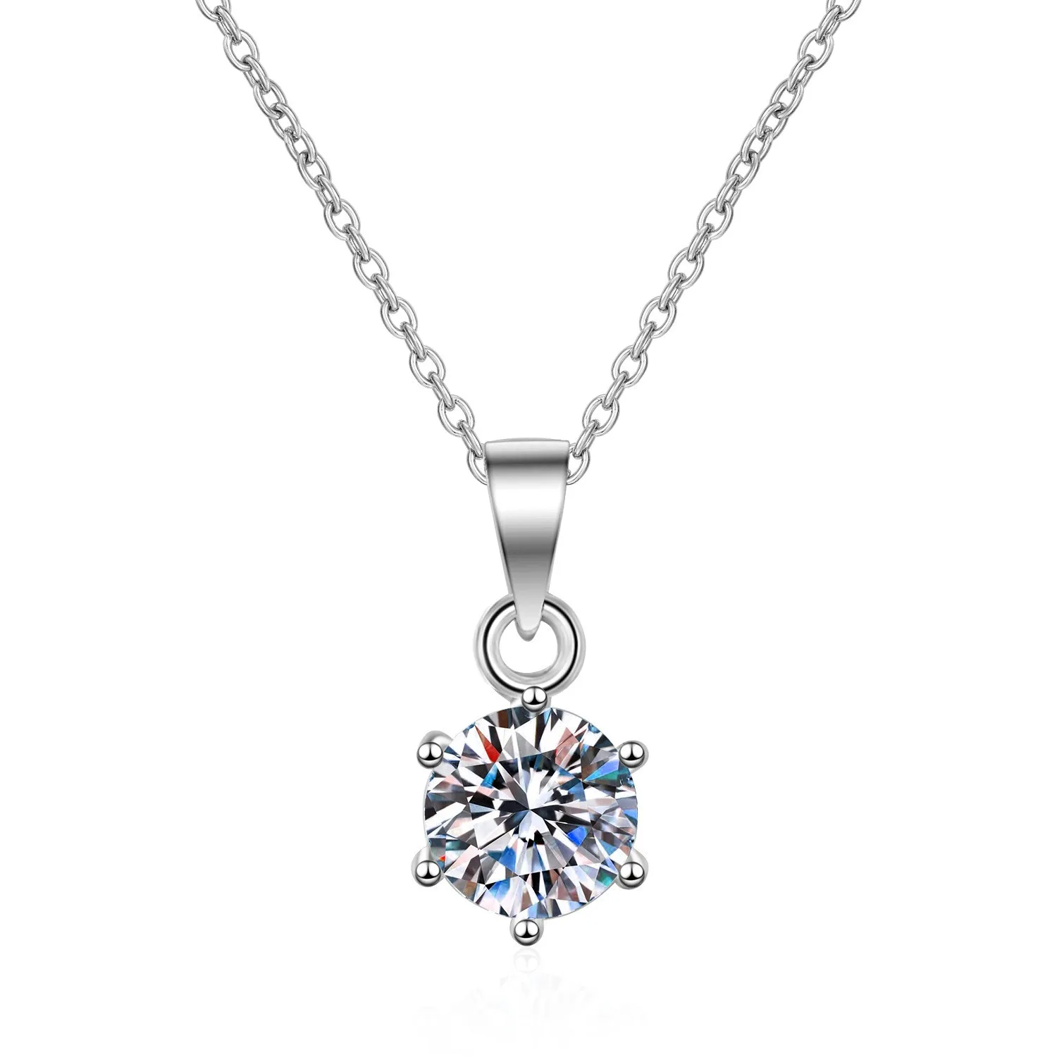 

AZ078-X Lefei Fashion Trendy Luxury Classic Moissanite Diamondset Paw 6 Necklaces For Women 925 Silver Party Charms Jewelry Gift