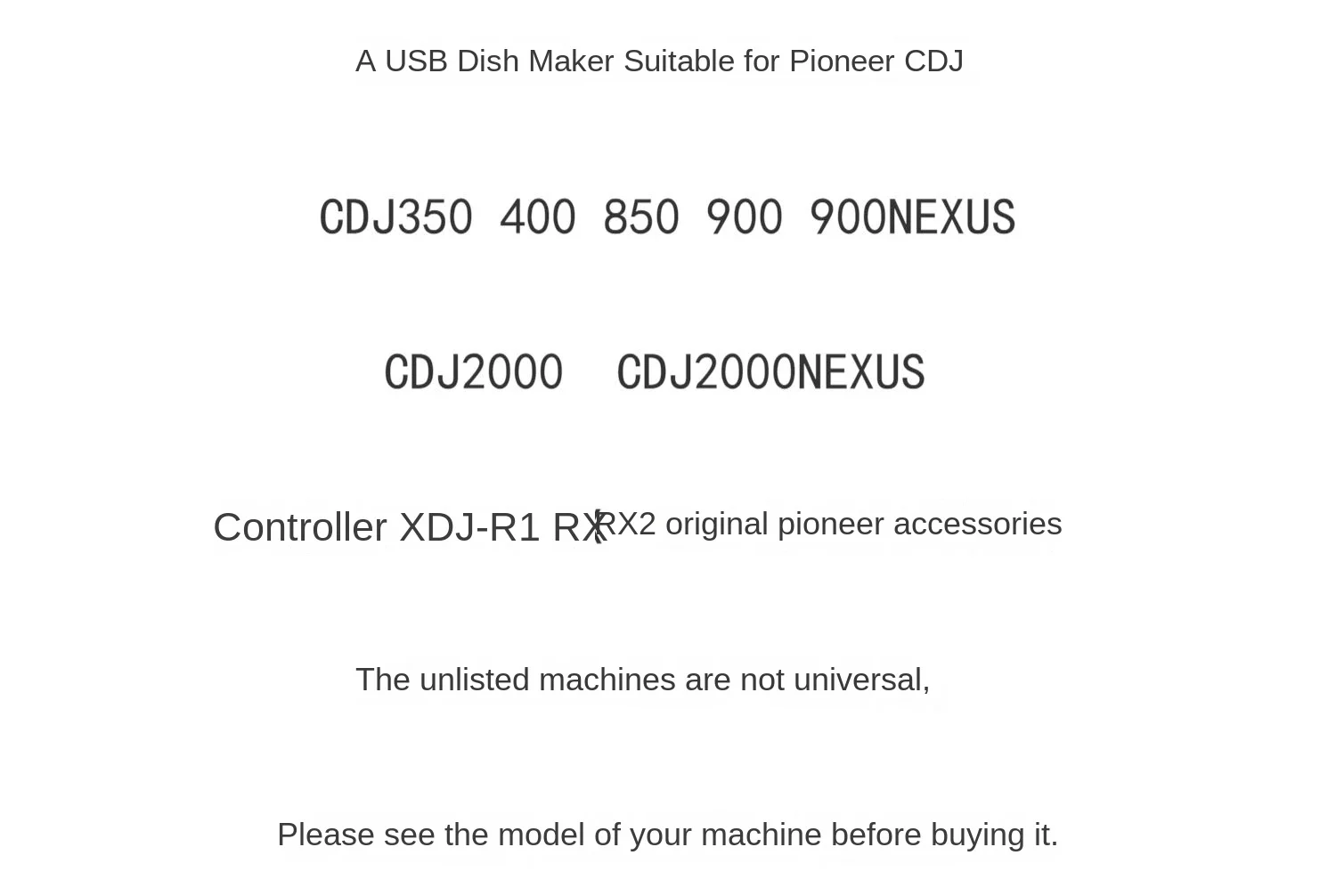 Suitable for Pioneer CDJ350, 400, 850, 900, 2000, 1st and 2nd generation disc printer USB socket dust cover DNK4999