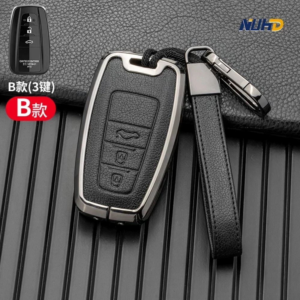 

Leather Car Key Case Keychain For Toyota CHR Camry Prius Land Cruiser Prado Corolla Yaris RAV4 Highlander Key Cover Accessories