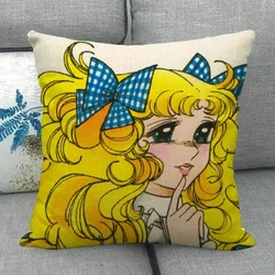 Custom Candy Candy Pillowcase Wedding Decorative Cotton Linen Pillow Case For Home Pillow Cover 45X45(One Sides)