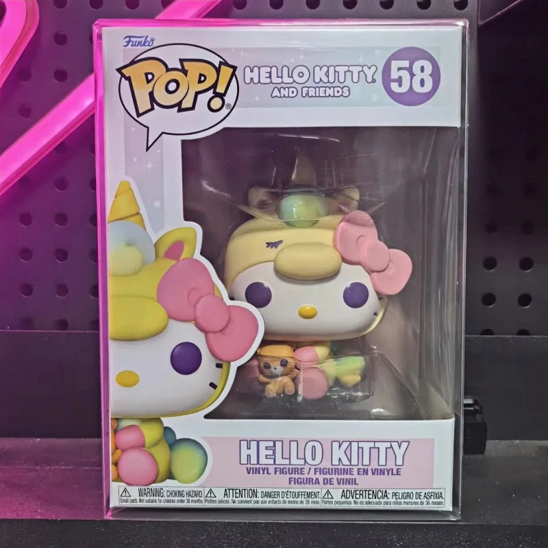 Funko POP Original Sanrio # 58 Figura de vinilo de unicornio de Hello Kitty, juguete de decoración coleccionable, regalo de Navidad para niños, niñas, niños y adultos