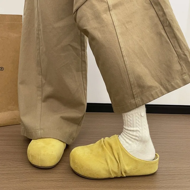 

Retro Closed-Toe Half-Slippers for Women Spring 2026 New Slip-On Lazy Slippers