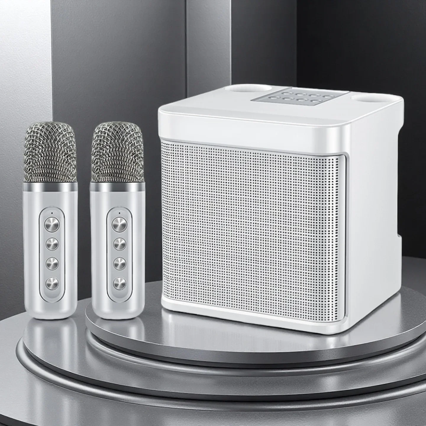 

Караоке-машина для взрослых, портативная Bluetooth-колонка с двумя беспроводными микрофонами, портативная система PA для большой вечеринки, на открытом воздухе