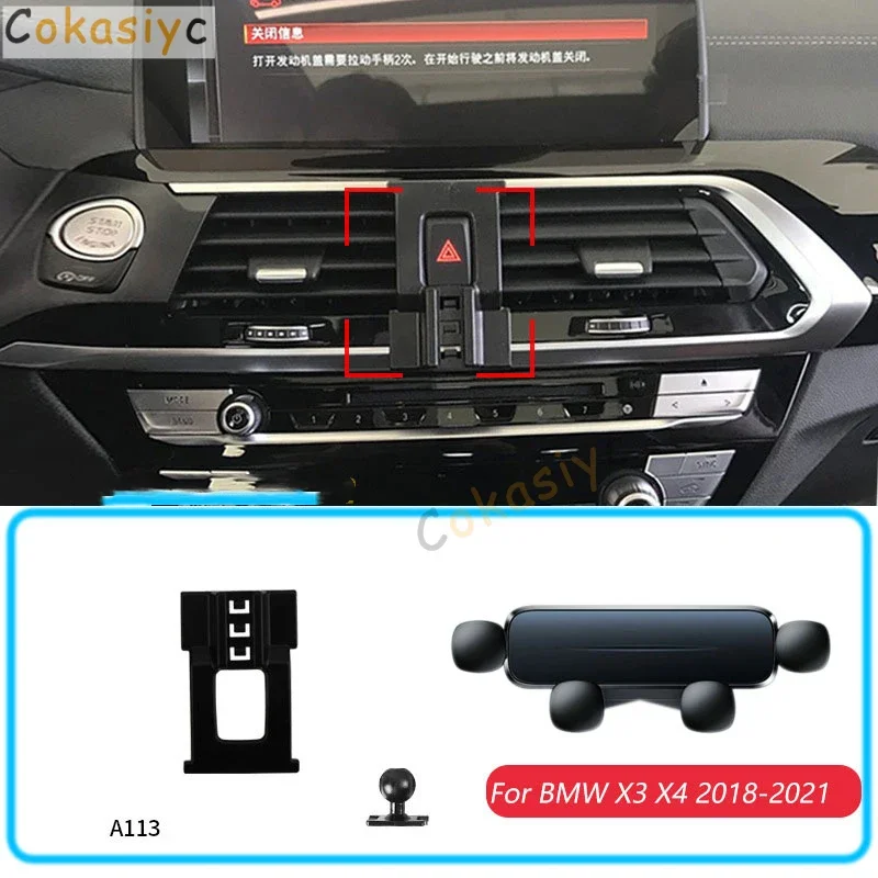 

Автомобильный держатель телефона для BMW G01 G02 X3 X4 2018-2021, гравитационная подставка, поддержка горизонтального GPS-кронштейна для мобильного телефона, аксессуары с базой