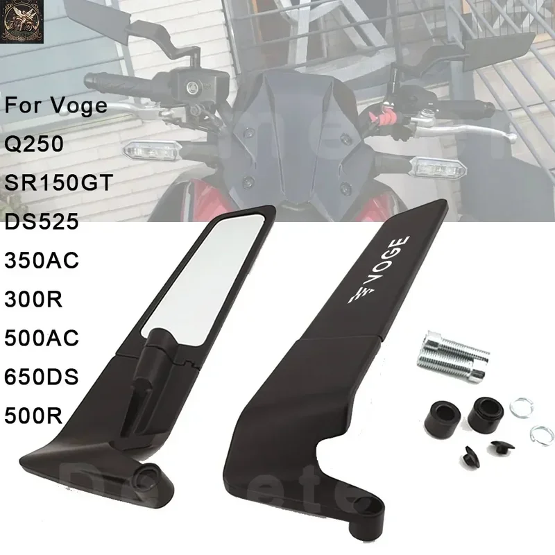 For VOGE Q250 SR150GT DS525 350AC 300R 500AC 650DS 500R MotorcycleAccessories Wind Wing Adjustable Rotating Rear-Vision Mirror