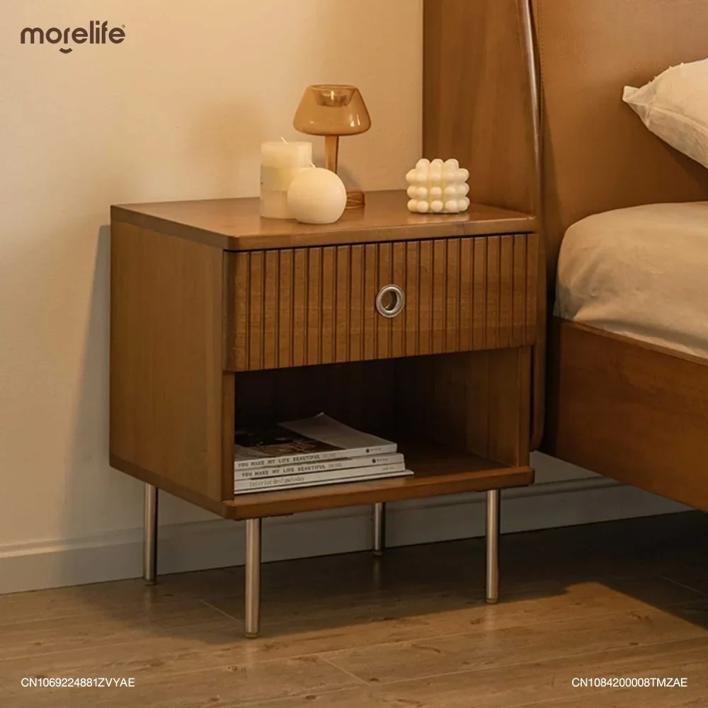 

Japanese Style Bedside Table Retro Bedroom Side Cabinet Simple Living Room Sofa Storage Cabinets Furniture Bedroom Nightstand K1