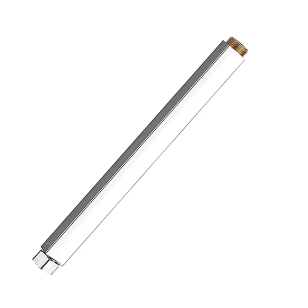 For Shower Faucet Extension Tube Square Design Stainless Steel Construction 25mm Interface 30cm Length for Reliable Performance