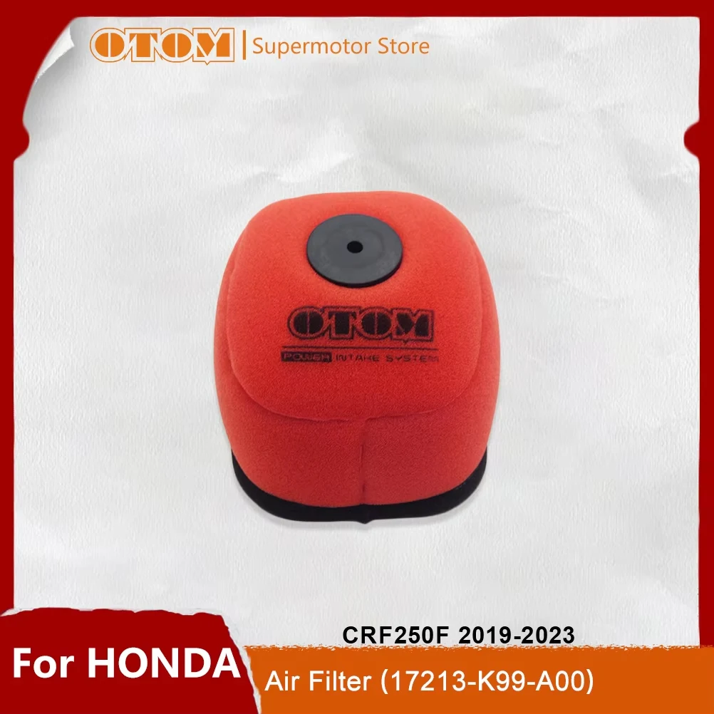 Motorcycle Accessories Air Filter Cleaner Dual Foam Layer Sponge Element Cover For HONDA CRF250F 2019-2023 17213-K99-A00 Bikes