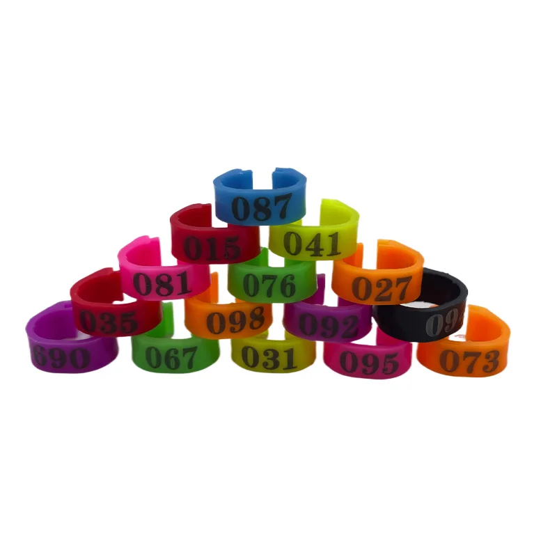 10Pcs/Set 8mm Inner Diameter Bird Leg Rings Plastic Clip Foot Bands Poultry Dove Pigeon Parrot Identification Ring Farming