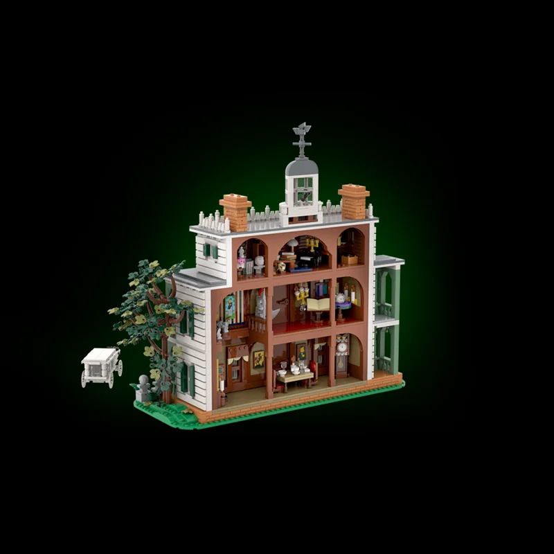 3944pcs MOC The Haunted Mansion Disneying Model Building Blocks Architecture Festival Gifts Idea Brick Education Toys