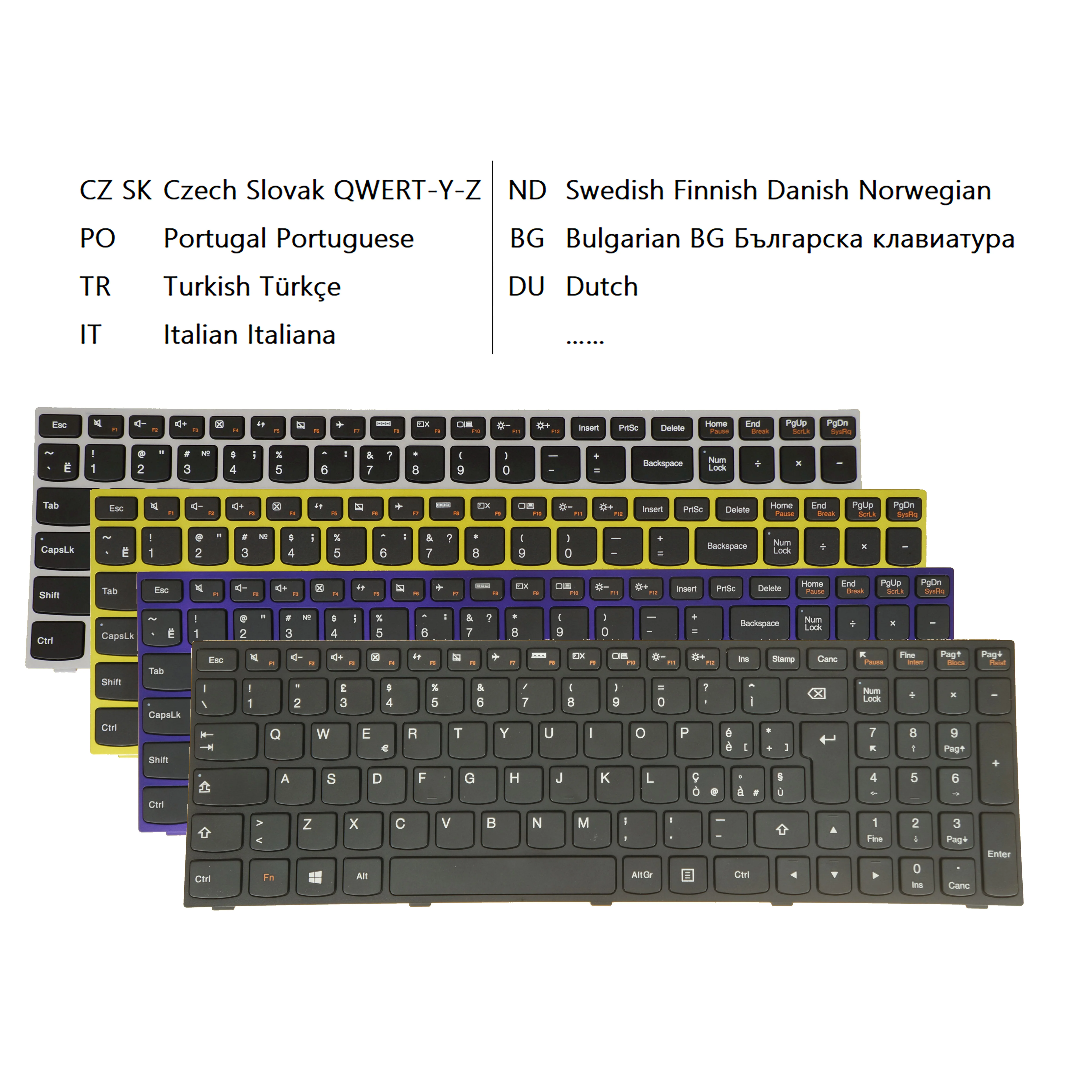 Laptop Keyboard For Lenovo Ideapad E50-70 E50-80 E51-80 G50-30 G50-45 G50-70 G50-70m G50-80 G51-35 CZ SK DU PO TR Italian ND BG