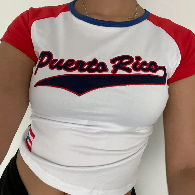 Moda Gothic Hip Hop Summer Damska koszulka Y2K Harajuku Hip Hop Street Wear High Street Gothic Retro Casual Letter Embroidery