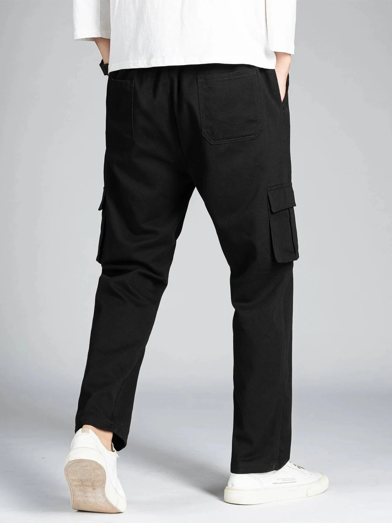 

New men's workwear pants, European and American men's loose straight leg casual pants, men's workwear pocket pants