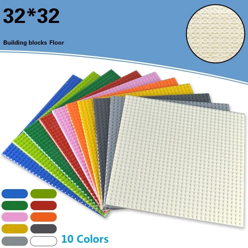 Baseplate 32*32 16X32 Dots Double Sided Plate Building Blocks Classic Base Plate Bricks Youths Toys Compatible with Major Brands