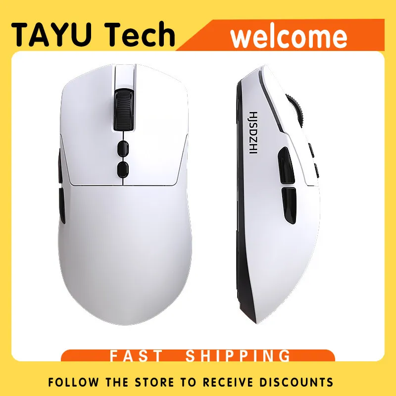 HJ.Snake S1V2 Tri Mode Wireless Gaming Mouse Lightweight Bluetooth Wired For PC Office Business Esports Ergonomic