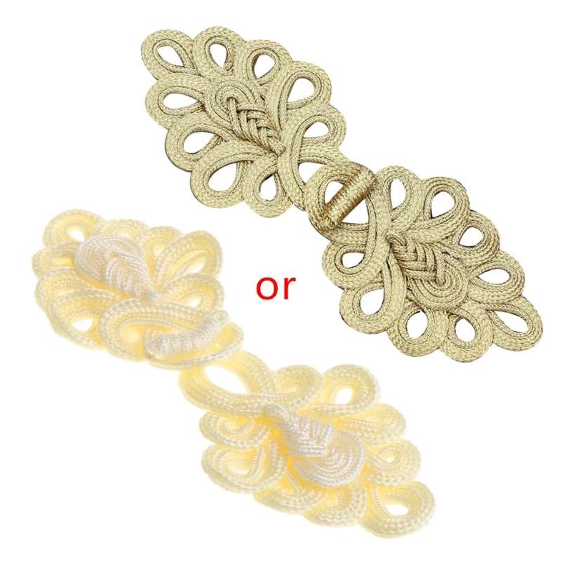 1 Pair Large Size Chinese Handmade Cheongsam Buttons Knot Fastener Closures DIY Handcraft National Clothing Accessories